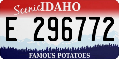 ID license plate E296772