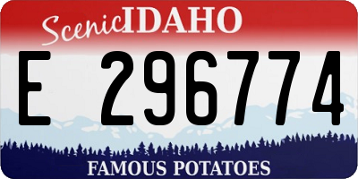 ID license plate E296774