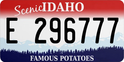 ID license plate E296777