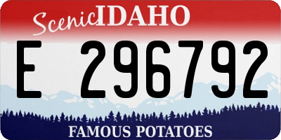 ID license plate E296792