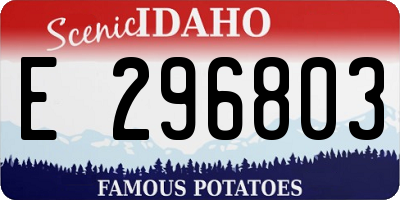 ID license plate E296803