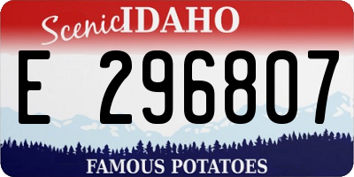 ID license plate E296807