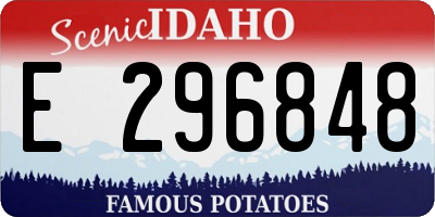 ID license plate E296848