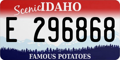 ID license plate E296868
