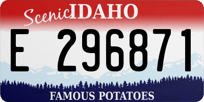 ID license plate E296871
