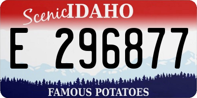ID license plate E296877