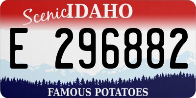 ID license plate E296882