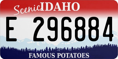 ID license plate E296884