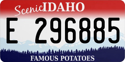 ID license plate E296885