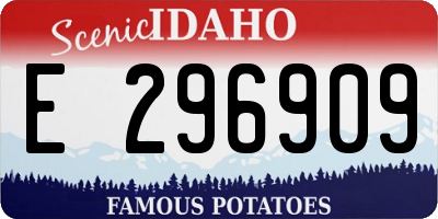 ID license plate E296909