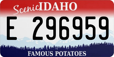 ID license plate E296959