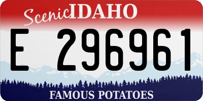 ID license plate E296961