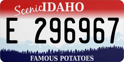 ID license plate E296967