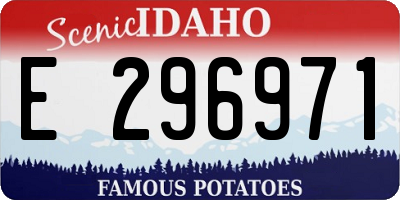 ID license plate E296971