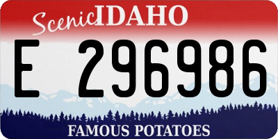 ID license plate E296986