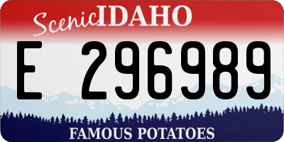 ID license plate E296989