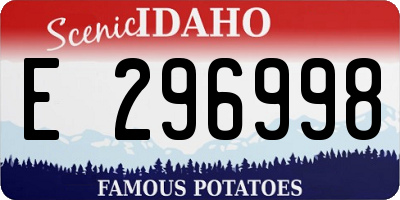 ID license plate E296998