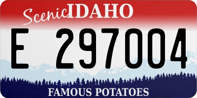 ID license plate E297004