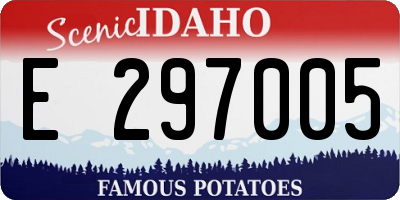 ID license plate E297005