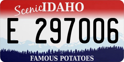 ID license plate E297006