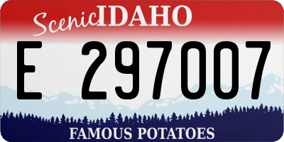 ID license plate E297007