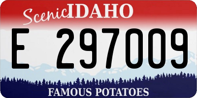 ID license plate E297009
