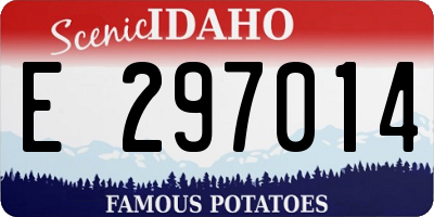 ID license plate E297014