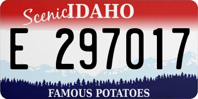 ID license plate E297017