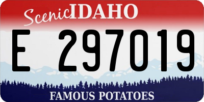 ID license plate E297019