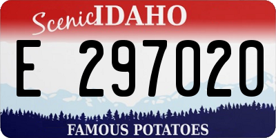 ID license plate E297020