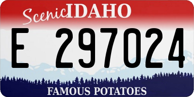 ID license plate E297024