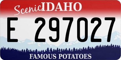 ID license plate E297027