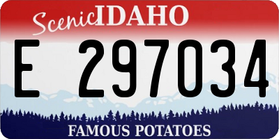 ID license plate E297034