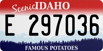 ID license plate E297036
