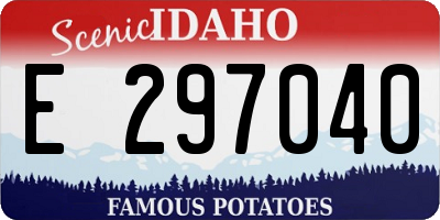 ID license plate E297040