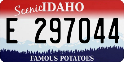 ID license plate E297044