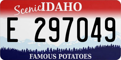 ID license plate E297049