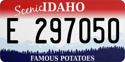 ID license plate E297050