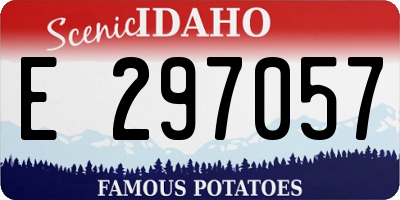 ID license plate E297057