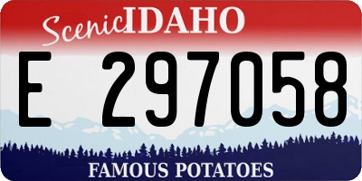 ID license plate E297058
