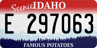 ID license plate E297063