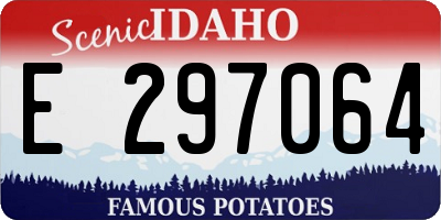 ID license plate E297064