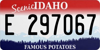 ID license plate E297067