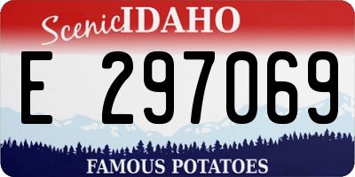 ID license plate E297069