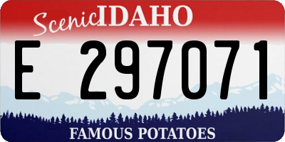 ID license plate E297071