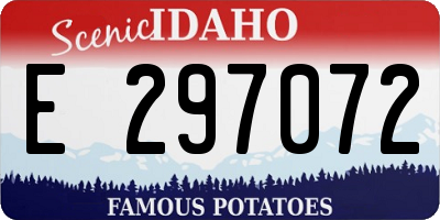 ID license plate E297072