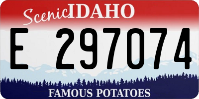 ID license plate E297074