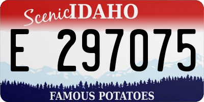 ID license plate E297075
