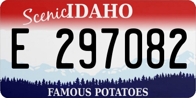 ID license plate E297082