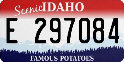 ID license plate E297084